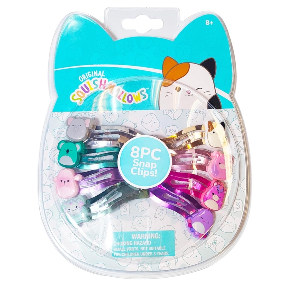 New 8pk Squishmallow Snap Hair Clips